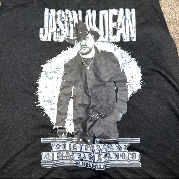 Jason Aldean Highway Desperado Tour Tank Top Racer Back Shirt Top Black Sz Small - Picture 3 of 5